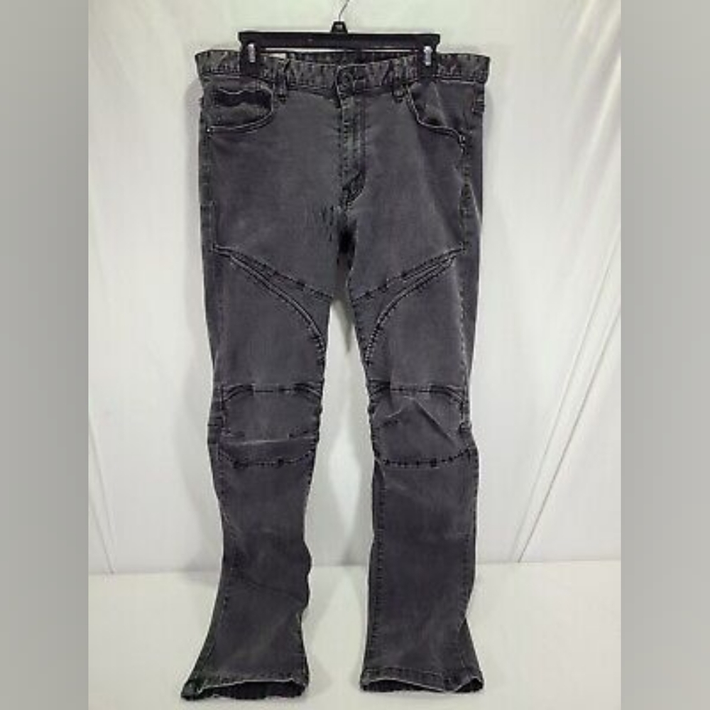 Smoke Rise Jeans Black Distressed Original Denim Mens Size 36x34